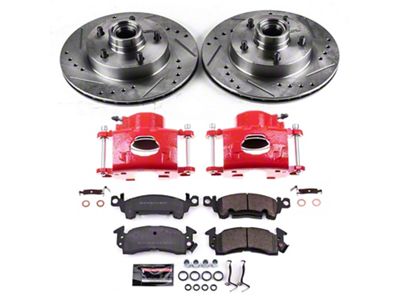 PowerStop Z23 Evolution Sport Brake Rotor, Pad and Caliper Kit; Front (1977 Firebird)