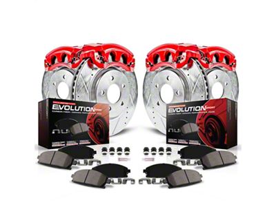 PowerStop Z23 Evolution Sport Brake Rotor, Pad and Caliper Kit; Front and Rear (94-97 Firebird w/ Rear Disc Brakes)