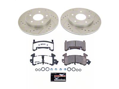 PowerStop Z26 Street Warrior Brake Rotor and Pad Kit; Rear (79-81 Firebird w/ Rear Disc Brakes)