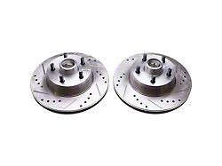PowerStop Evolution Cross-Drilled and Slotted Rotors; Front Pair (68-69 427/428/429 V8 Mustang; 70-73 Mustang)