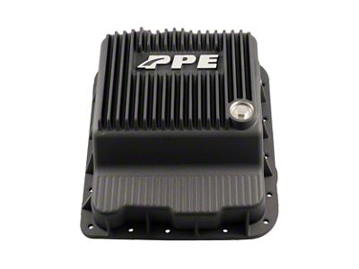 PPE Heavy-Duty Deep Cast Aluminum Transmission Pan; Black (88-98 C/K1500 w/ 4L60E Automatic Transmission)