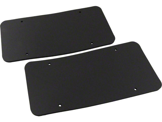 Premier Quality Products, License Plate Pads, High Density Black Foam, Pair SP2 Corvette, All Years
