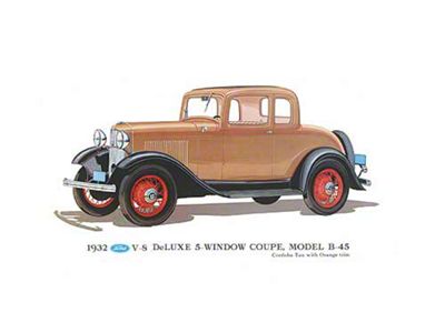Print - 1932 Ford 5 Window Coupe B45 - Unframed