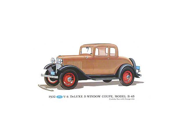 Print - 1932 Ford 5 Window Coupe B45 - Unframed