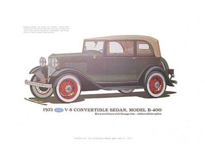 Print - 1932 Ford Convertible Sedan B400 - Unframed