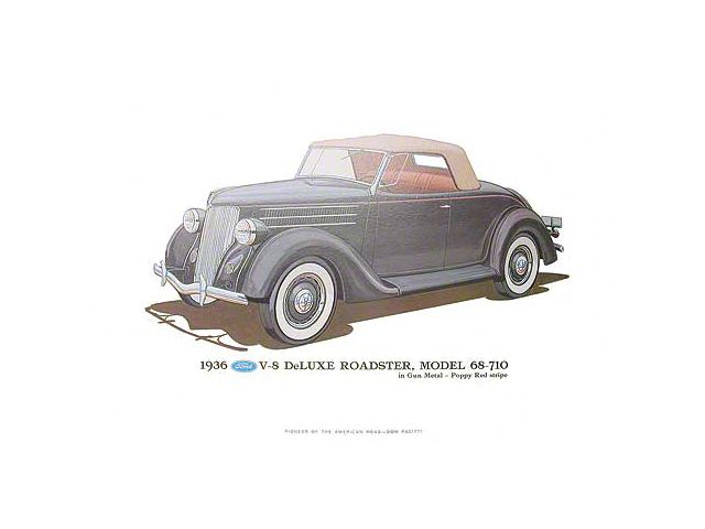 Print - 1936 Ford Roadster 68-710 - 12 X 18 - Unframed