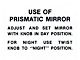 Prismatic Mirror Instruction Tag - Ford