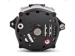 Proform Slant-Edge Alternator with Raised Bowtie Emblem; 100 Amp; Black Crinkle (Universal; Some Adaptation May Be Required)