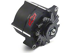 Proform Slant-Edge Alternator with Recessed Red Bowtie Emblem; 100 Amp; Black Crinkle (Universal; Some Adaptation May Be Required)