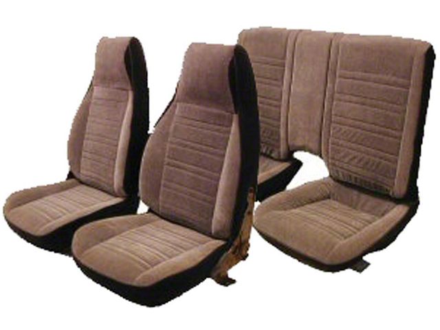 PUI Camaro Seat Covers, Rear, Cloth, For Cars With StandardInterior & Solid Rear Seat, 1982-1985