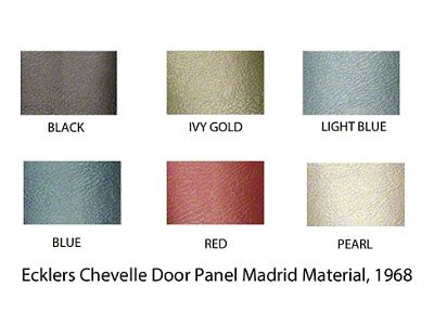 PUI Chevelle Door Panels, Front, Standard, 2-Door Sedan, 1968 (Malibu, Sedan, Two-Door)