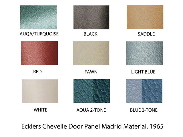 PUI Chevelle Door Panels, Front, Standard, 4-Door Sedan & Wagon, 1965