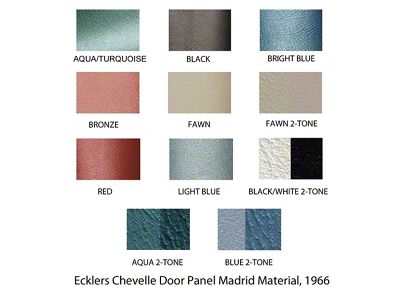 PUI Chevelle Door Panels, Front, Standard, 4-Door Sedan & Wagon, 1966