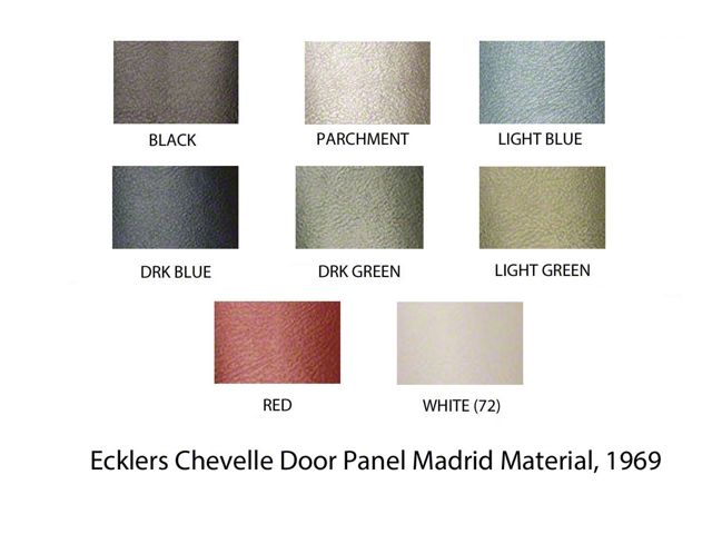 PUI Chevelle Door Panels, Rear, 2-Door Sedan, Unassembled, 1969 (Chevelle 300 Deluxe, Sedan, Two-Door)