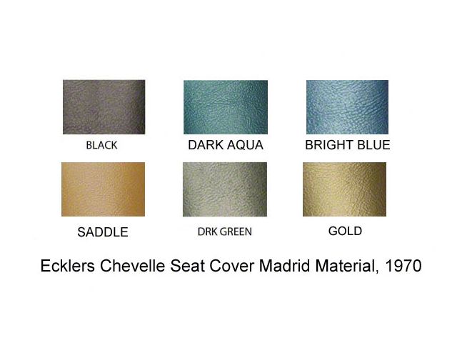 PUI Chevelle Rear Seat Covers, Bench, Second Row, Wagon, 1970