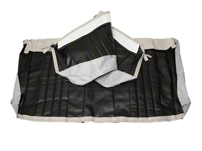 PUI Chevelle Seat Covers, Bench, Rear, Coupe, Black. 1968