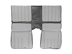 PUI Interiors Deluxe Interior Checkerboard Cloth Rear Bench Seat Upholstery; Black/White (1970 Camaro Coupe)
