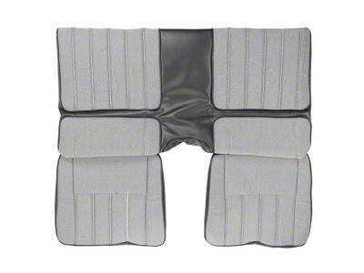 PUI Interiors Deluxe Interior Checkerboard Cloth Rear Bench Seat Upholstery; Black/White (1970 Camaro Coupe)