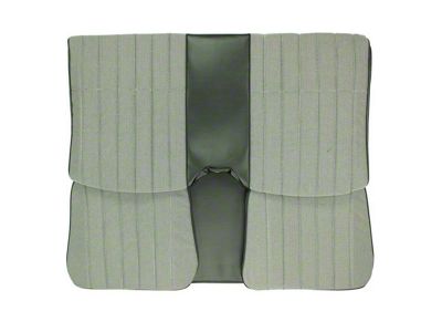 PUI Interiors Deluxe Interior Rear Bench Seat Upholstery; Black/White (1971 Camaro Coupe)