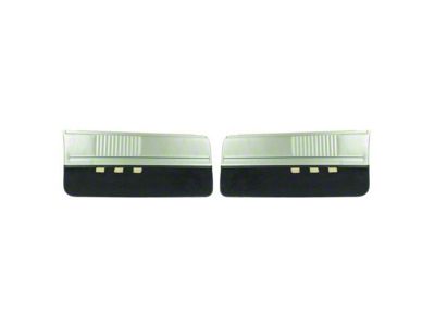 PUI Interiors Front Door Panels; Silver/Blue (1982 Camaro Z/28)