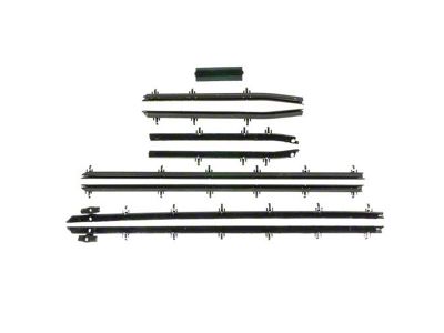 PUI Interiors Original Style Deluxe Window Felt Kit; 8-Piece (1967 Camaro Convertible)