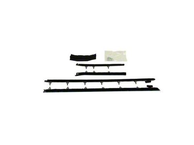 PUI Interiors Original Style Standard Outer Window Felt Set; 4-Piece (1967 Camaro Convertible)