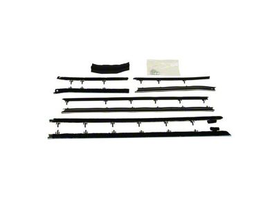 PUI Interiors Original Style Standard Window Felt Kit; 8-Piece (1967 Camaro Convertible)