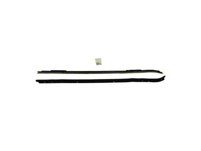 PUI Interiors Replacement Style Outer Window Felt Set with Chrome Bead; 2-Piece (70-81 Camaro Coupe)