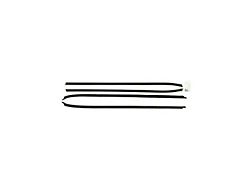 PUI Interiors Replacement Style Window Felt Set without Chrome Bead; 4-Piece (70-81 Camaro Coupe)
