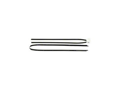 PUI Interiors Replacement Style Window Felt Set without Chrome Bead; 4-Piece (70-81 Camaro Coupe)