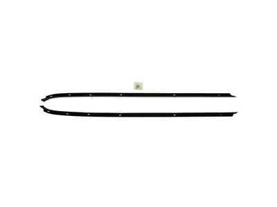 PUI Interiors Top Catwhiskers Outer Window Felt Set with Flat Bead; 2-Piece (70-81 Camaro Coupe)