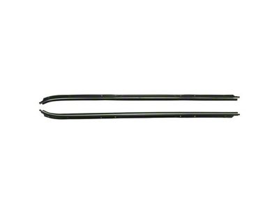 PUI Interiors Top Catwhiskers Window Felt Kit with Flat Bead; 4-Piece (70-81 Camaro Coupe)