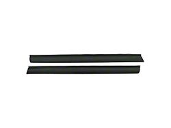 PUI Interiors Upper Door Panel Rails; Black (82-92 Camaro)