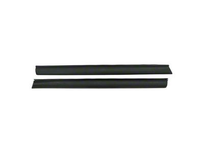 PUI Interiors Upper Door Panel Rails; Black (82-92 Camaro)