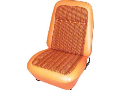 Seat,Preassembled,Orange Houndstooth Upholstery,1969