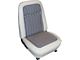 PUI Interiors, Fully Assembled Bucket Seat, White Houndstooth 69HT37U-P Camaro 1969