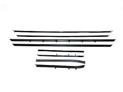 PUI Interiors, Window Felt Kit, With Flat Inner And Outer Stainless Steel Beads Camaro Coupe Only 1968-1969