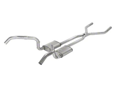 Pypes 2.50-Inch Crossmember-Back Exhaust System with H-Pipe; Quarter Panel Exit (67-69 Camaro)