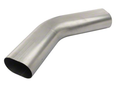 Pypes 3-Inch Oval 45-Degree Horizontal Exhaust Bend (Universal; Some Adaptation May Be Required)