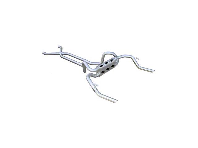 Pypes Crossflow Race Pro Crossmember-Back Exhaust System with X-Pipe; 304 Stainless Steel (67-74 Camaro)