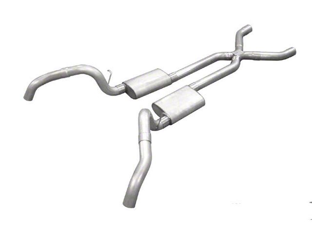 Pypes Crossmember-Back Exhaust System with X-Pipe; Quarter Panel Exit (67-69 Camaro)