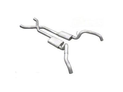 Pypes Race Pro Crossmember-Back Exhaust System with X-Pipe; Quarter Panel Exit (67-69 Camaro)