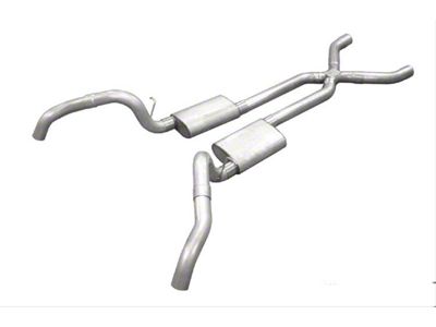 Pypes Street Pro Crossmember-Back Exhaust System with X-Pipe; Quarter Panel Exit (67-69 Camaro)