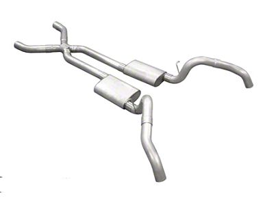 Pypes Violator Crossmember-Back Exhaust System with X-Pipe; Quarter Panel Exit (67-69 Camaro)