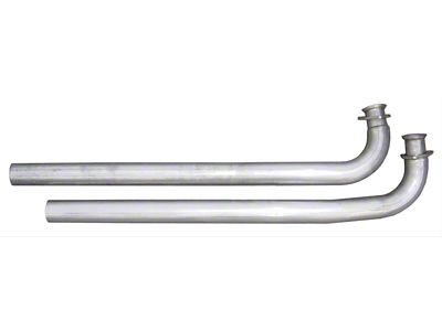 Pypes 2.50-Inch Exhaust Manifold Down-Pipes; 3-Bolt Flange (64-72 GTO, LeMans, Tempest)