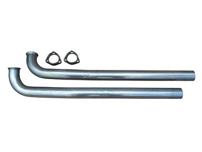 Pypes 2.50-Inch Exhaust Manifold Down-Pipes for HO or Ram Air; 3-Bolt Flange (64-72 GTO, LeMans, Tempest)