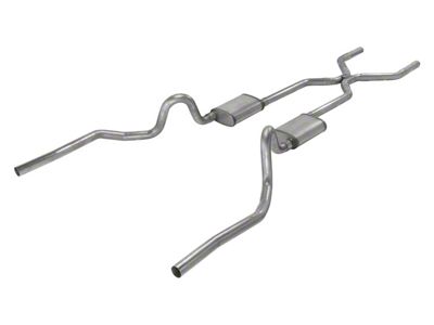 Pypes Crossmember-Back Exhaust System with H-Pipe; Valance Exit (70-71 GTO)