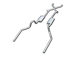 Pypes Race Pro Crossmember-Back Exhaust System with X-Change X-Pipe; Valance Exit (70-71 GTO)
