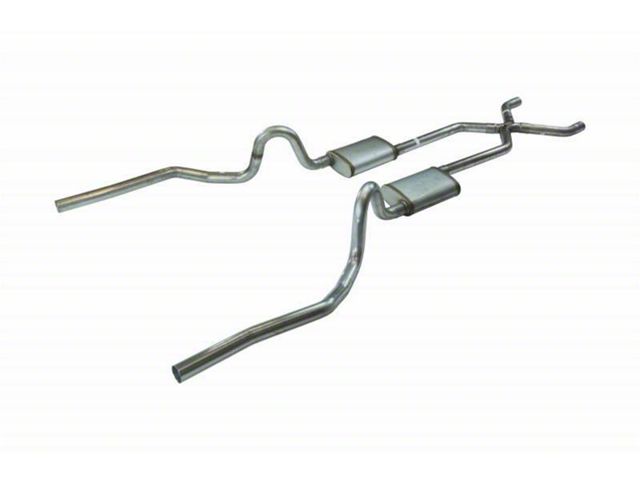 Pypes Race Pro Crossmember-Back Exhaust System with X-Pipe and 14-Inch Muffler (70-71 GTO)
