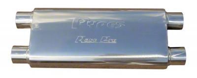 Pypes Ecklers Race Pro Dual/Dual Oval Muffler; 3-Inch Inlet/3-Inch ...